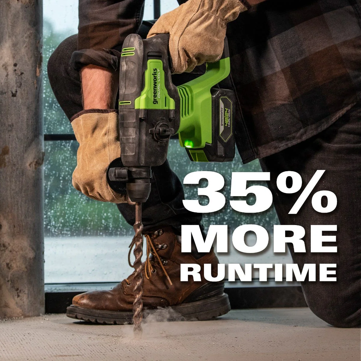 48V/24V Dual-Volt SDS-Plus 2J Rotary Hammer Tool Only | 24BRH1 - Image 16