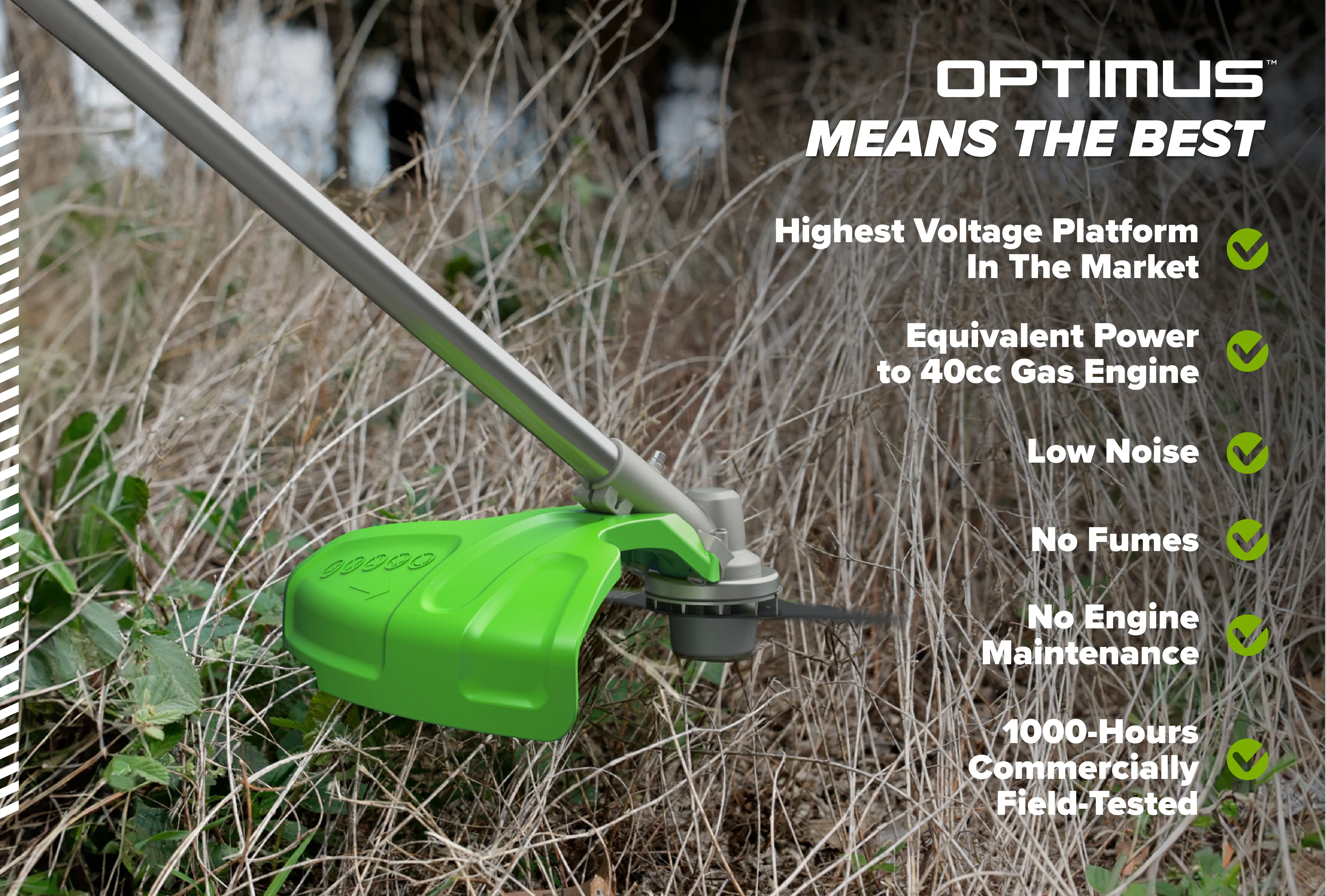 82V OPTIMUS 2.0kW 18" String Trimmer Brush Cutter | TB201H - Image 9