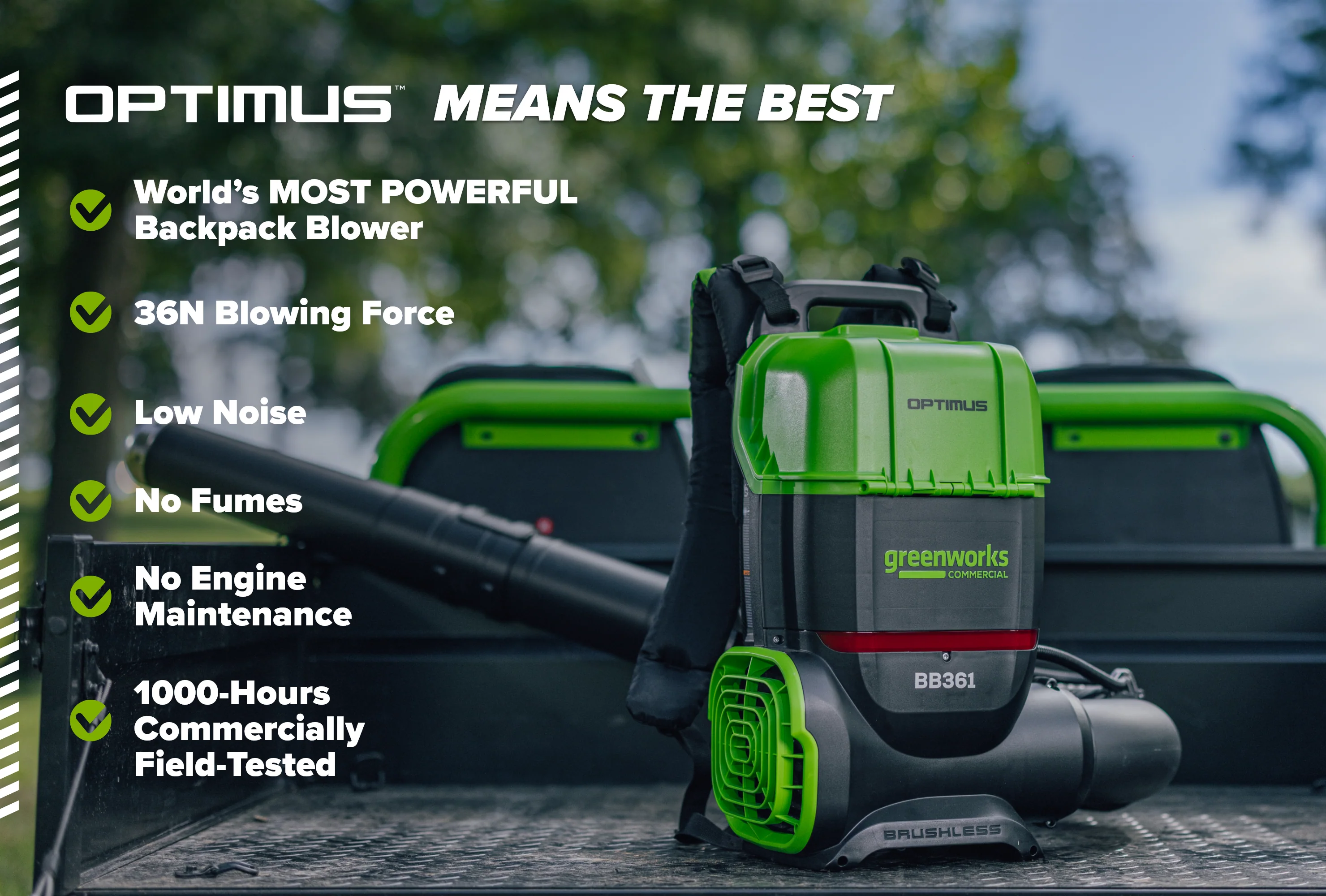 82V OPTIMUS 36N Dual-Port Backpack Blower with (2) 8Ah Batteries and Dual Port Charger | BB361-82DP - Image 11