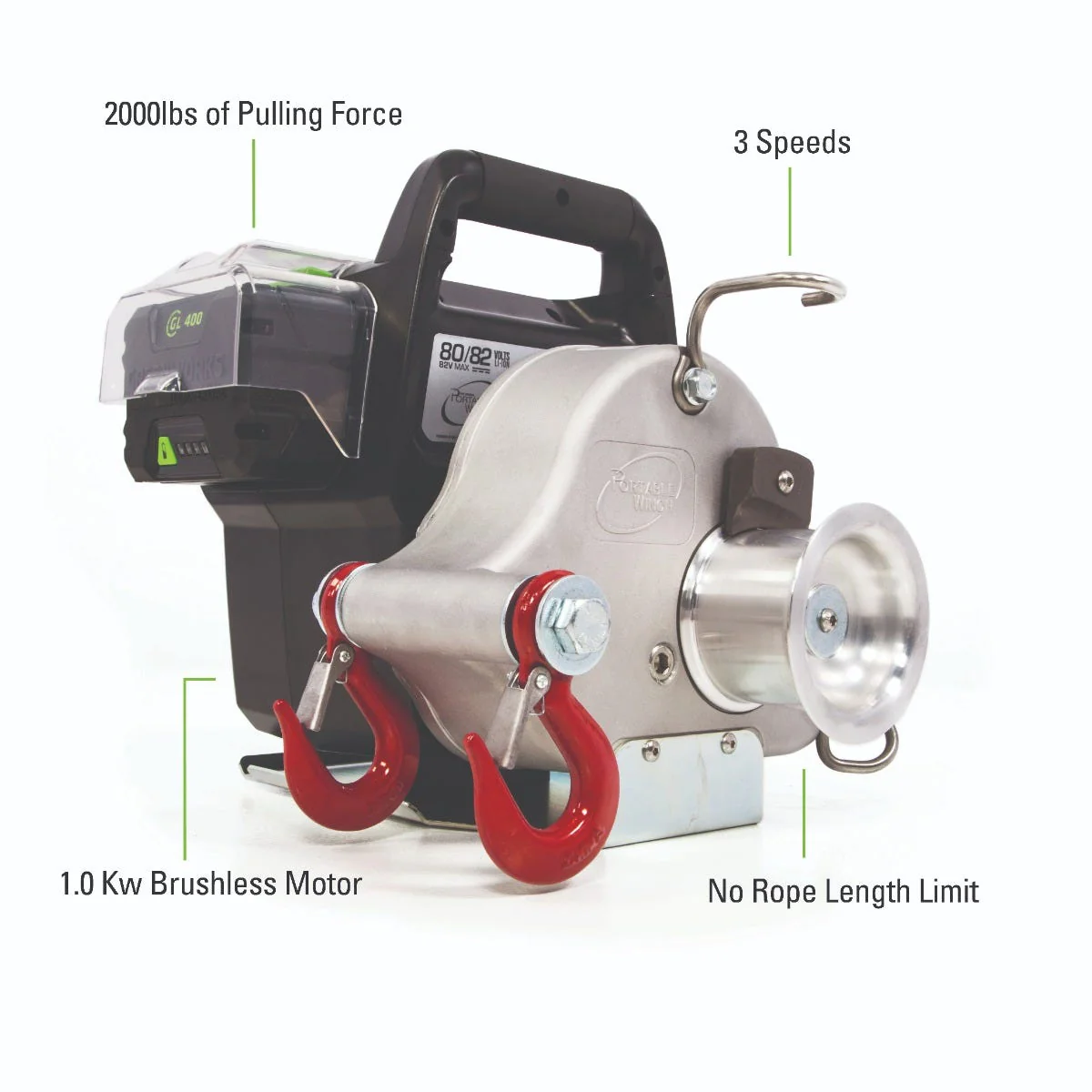 82V Battery Powered Portable Winch Kit Tool Only + Accessories | 82W1MK - Image 3