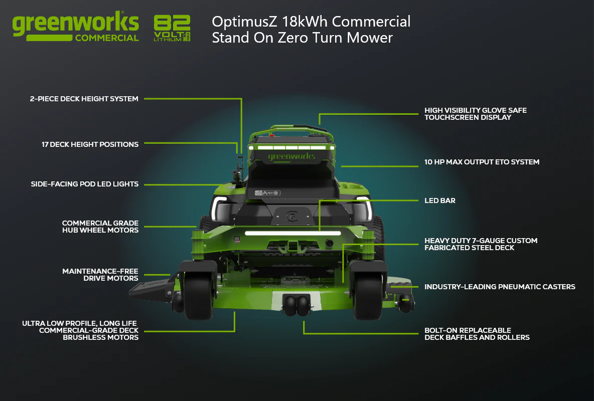 OptimusZ 60” 18kWh Stand-On Zero-Turn Mower | CZ60S18X - Image 12