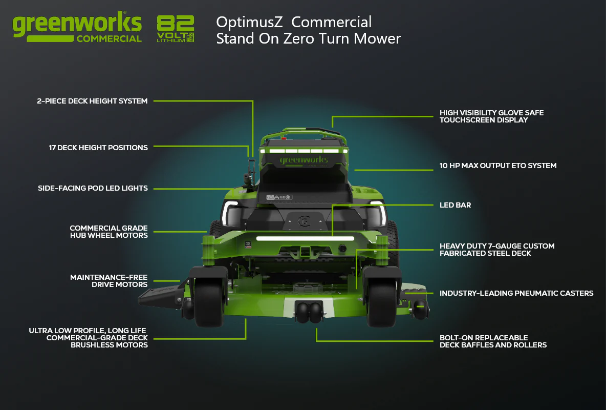 OptimusZ 60” 24kWh Stand-On Zero-Turn Mower | CZ60S24X - Image 11
