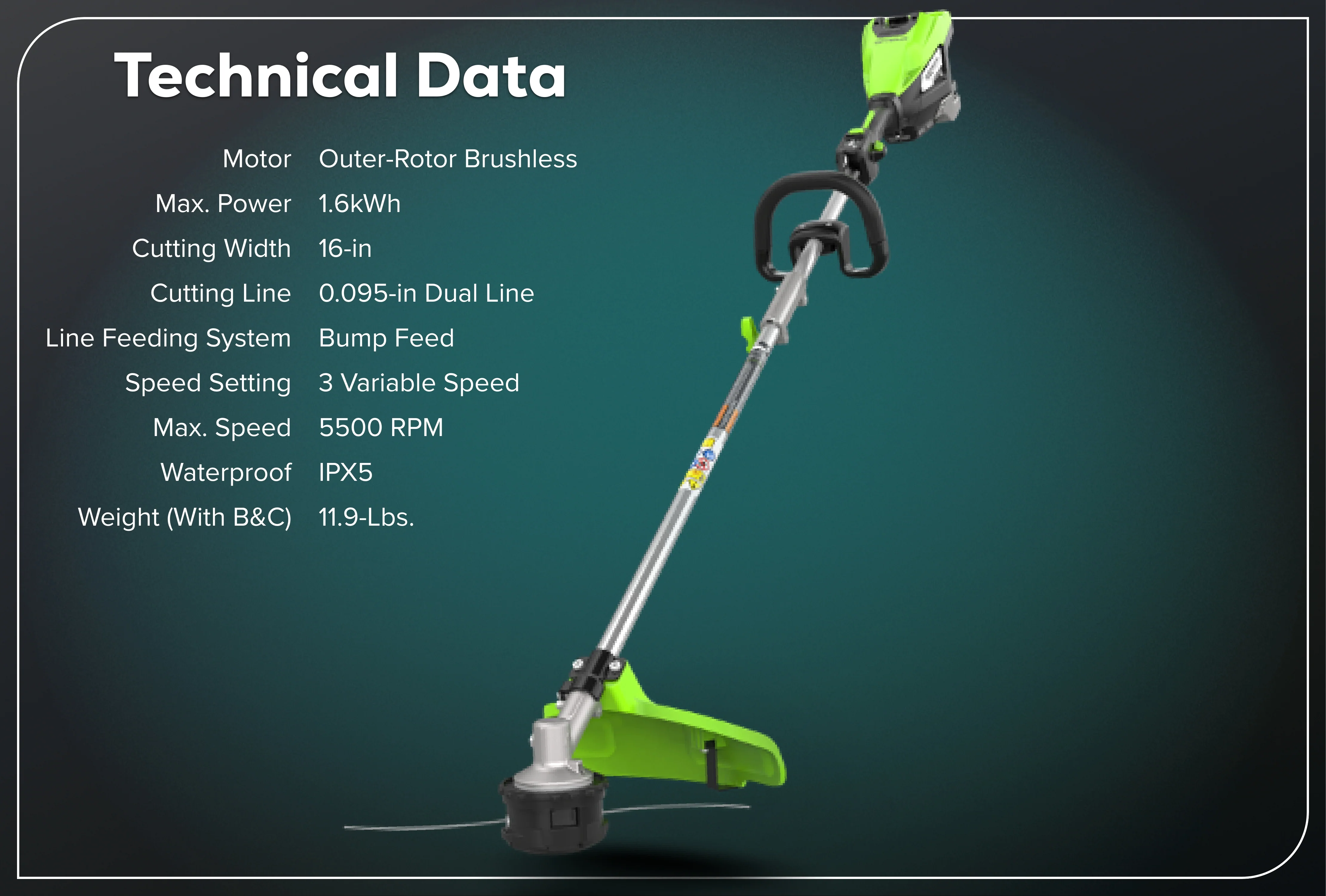 82V OPTIMUS 1.6 kW Attachment-Capable Powerhead | OAS161 - Image 13