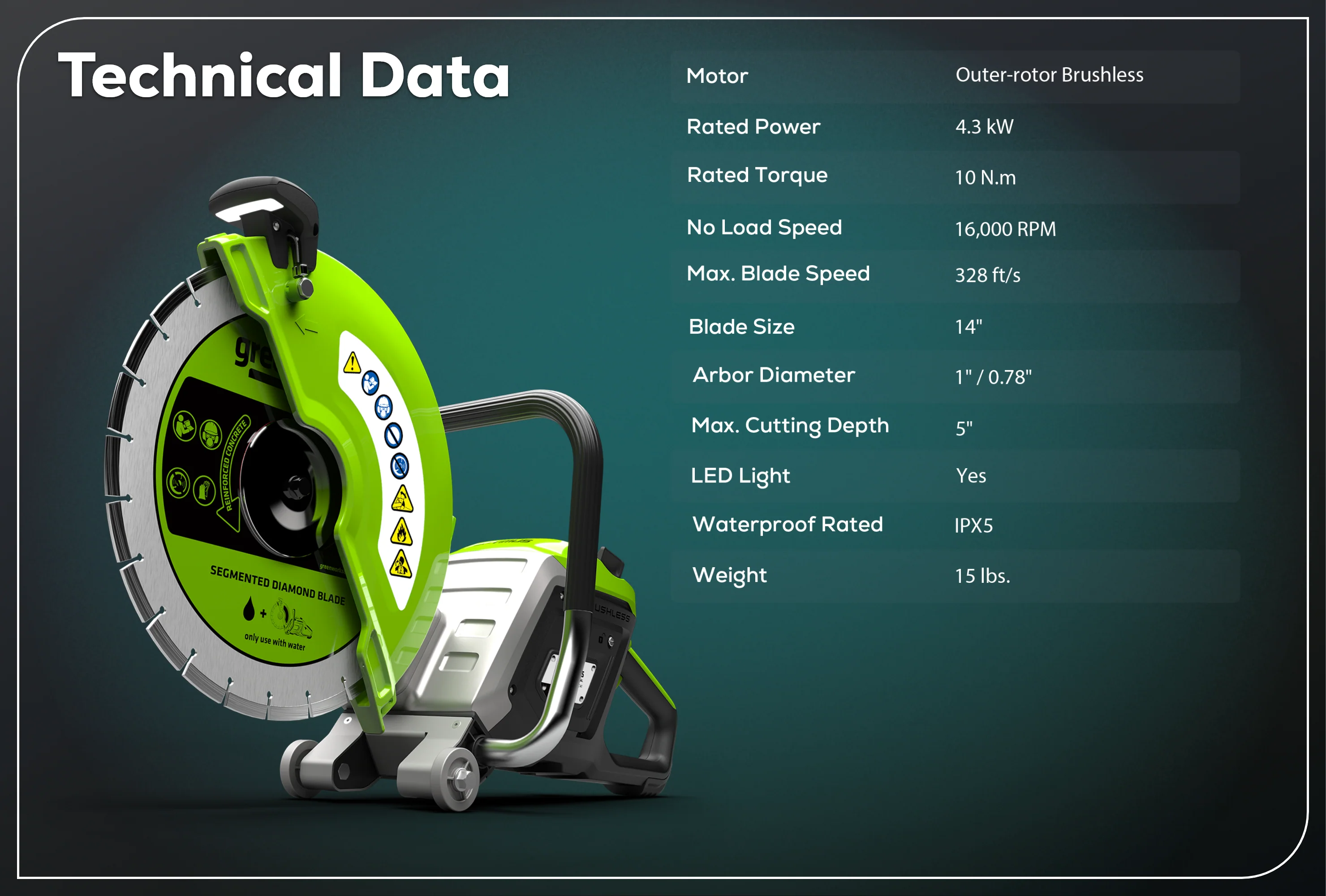 82V OPTIMUS 14" Power Cutter with CORE530 Battery and Dual Port Charger | PC141-C5DP - Image 18