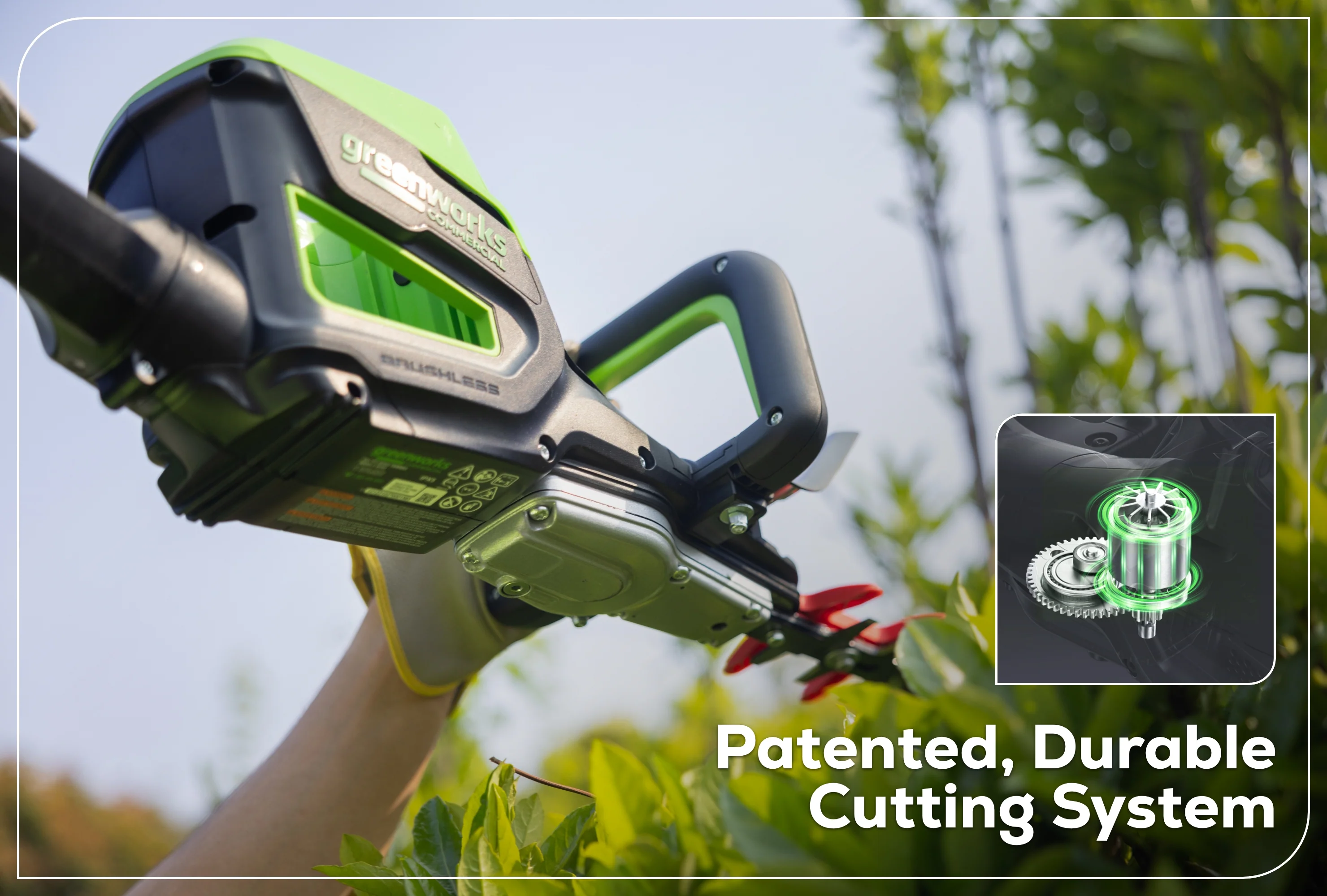 82V OPTIMUS 24" Double-Sided Hedge Trimmer with (1) 2.5Ah Battery and Dual-Port Charger | HT241-25DP - Image 3