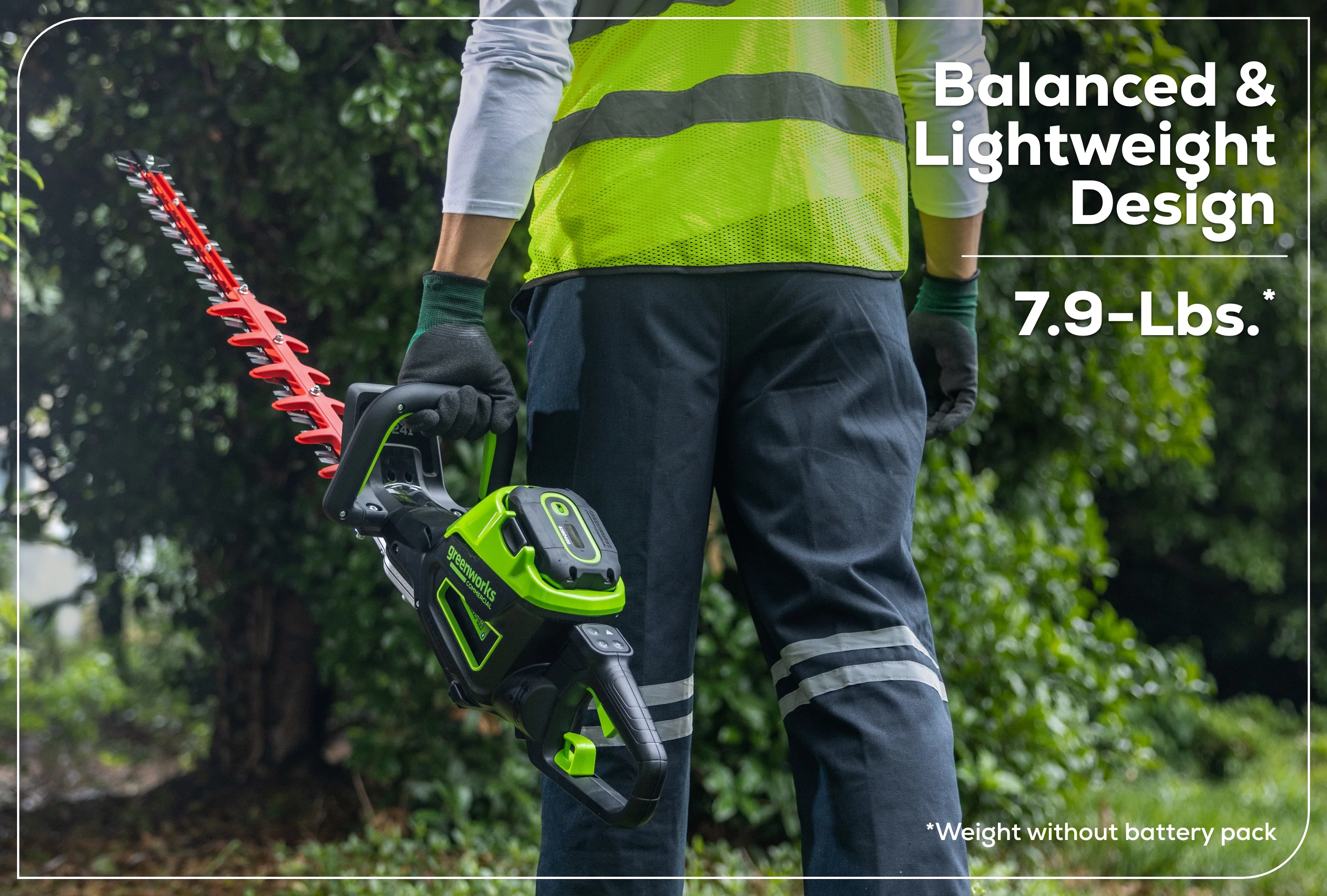 82V OPTIMUS 24" Double-Sided Hedge Trimmer with (1) 2.5Ah Battery and Dual-Port Charger | HT241-25DP - Image 5