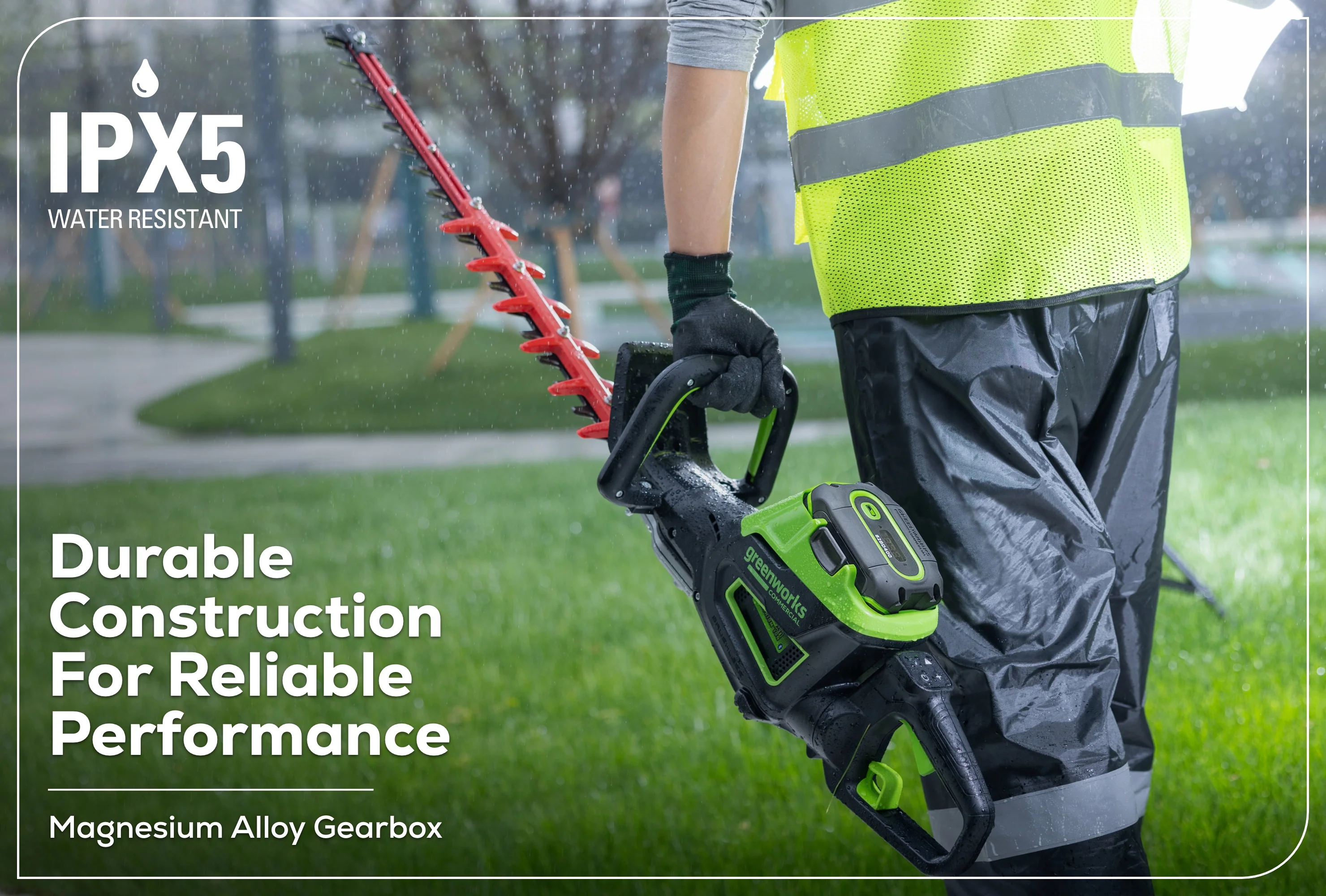 82V OPTIMUS 24" Double-Sided Hedge Trimmer with (1) 2.5Ah Battery and Dual-Port Charger | HT241-25DP - Image 8