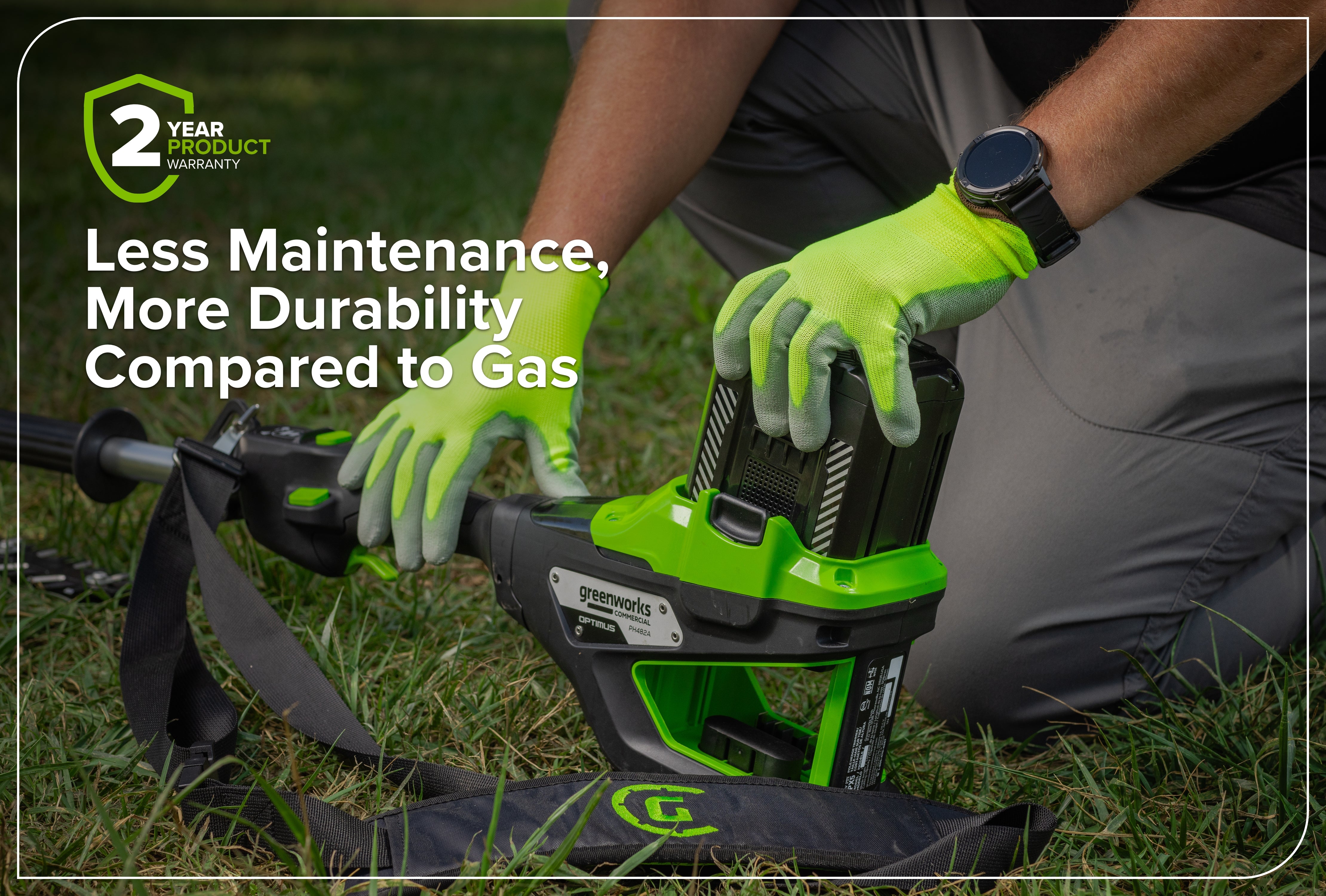 82V OPTIMUS 20" Mid-Pole Articulating Hedge Trimmer with (1) Core300 and Dual Port Charger | PH482A-C3DP - Image 11