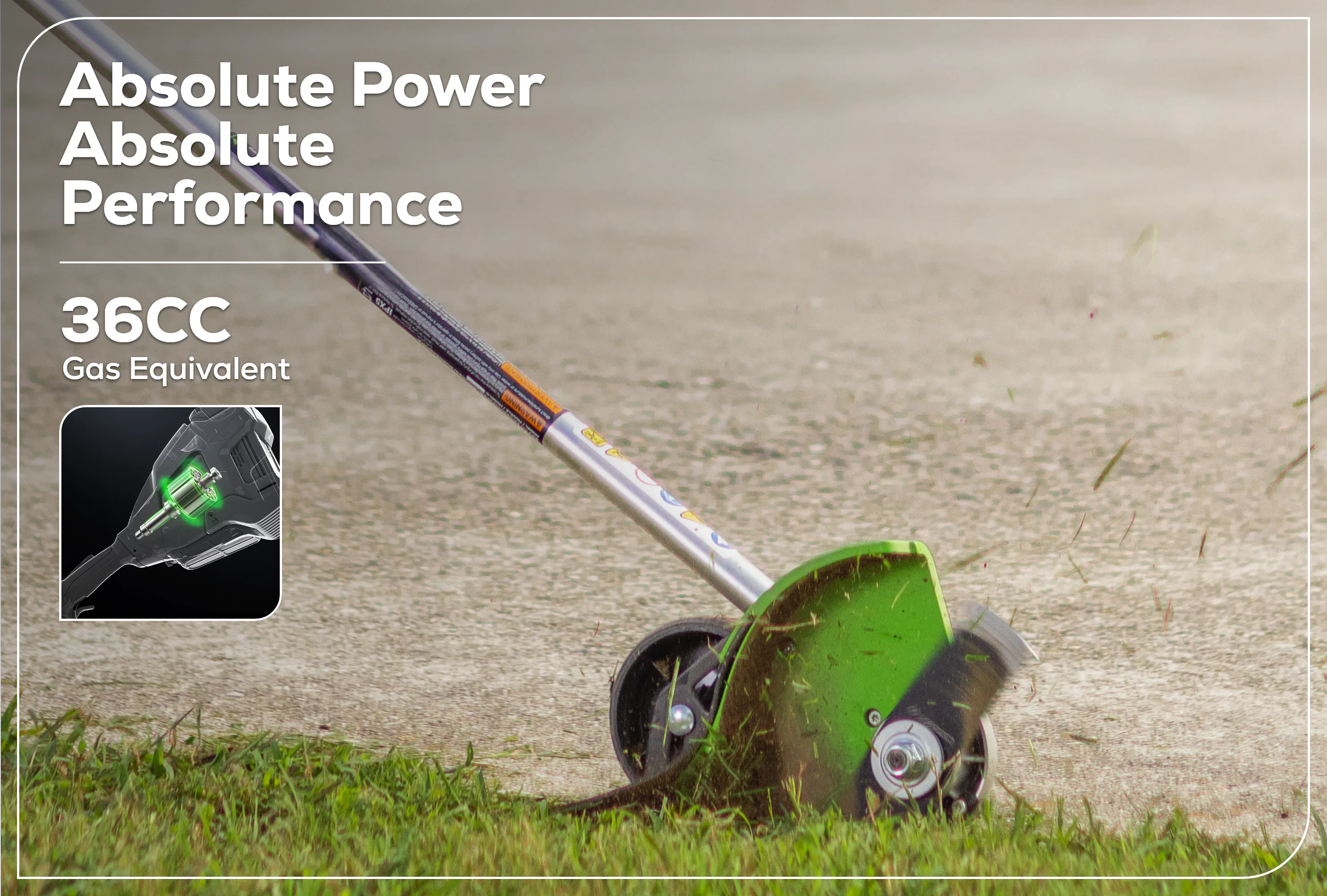 82V OPTIMUS 8" 1.6kW Straight Shaft Edger | ES161 - Image 3