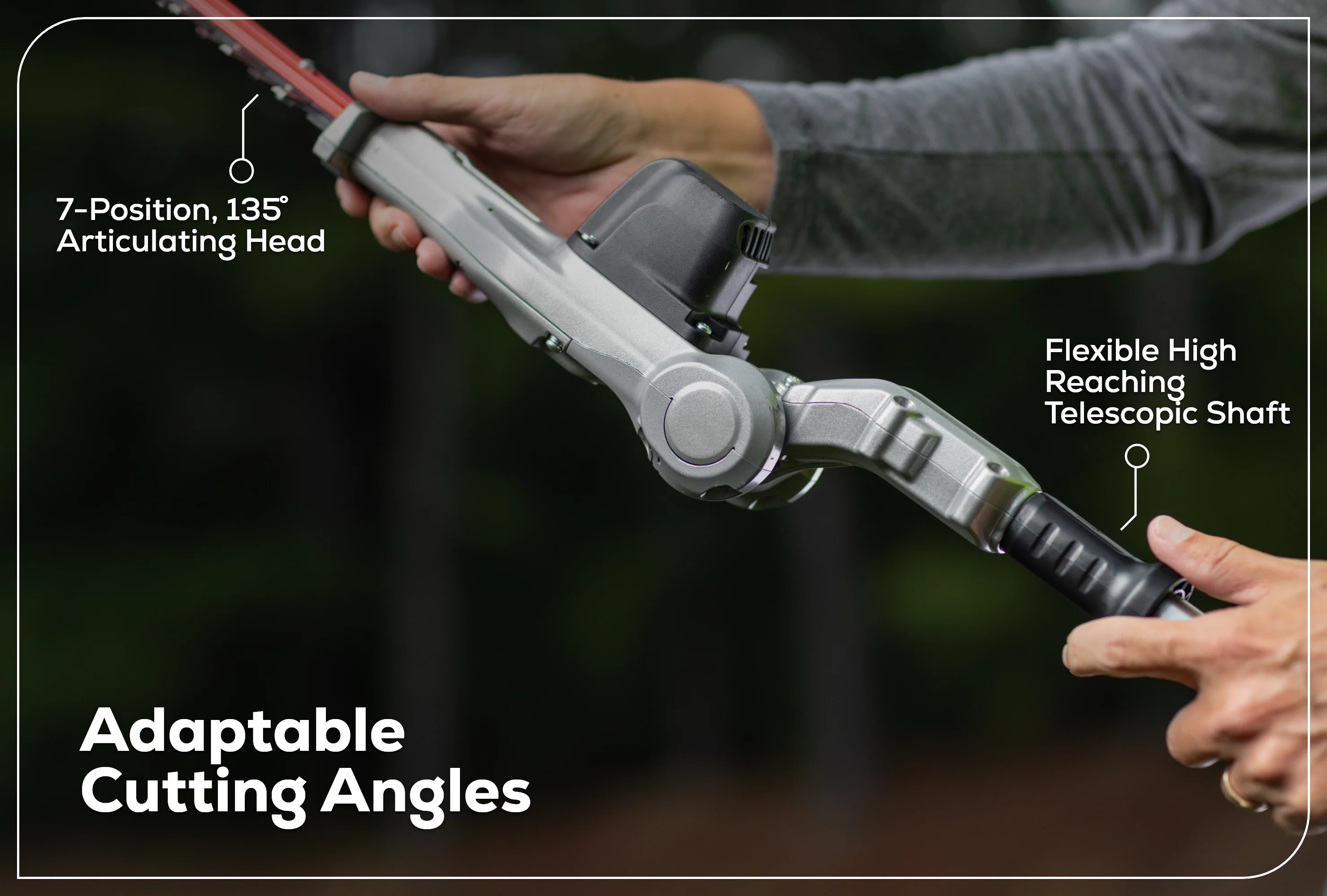 82V OPTIMUS 20" Telescoping + Articulating Pole Hedge Trimmer | PH662T - Image 5