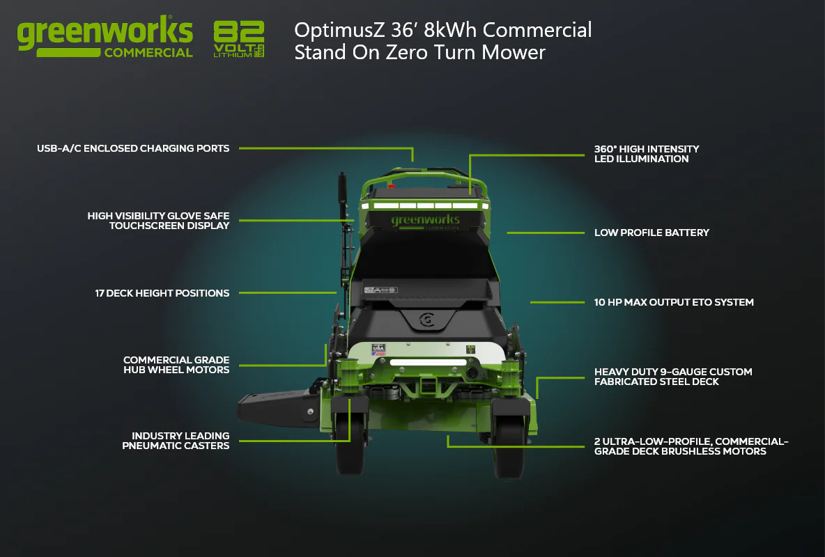 OptimusZ 36" 8kWh Stand-On Zero Turn Mower | CZ36S8X - Image 12